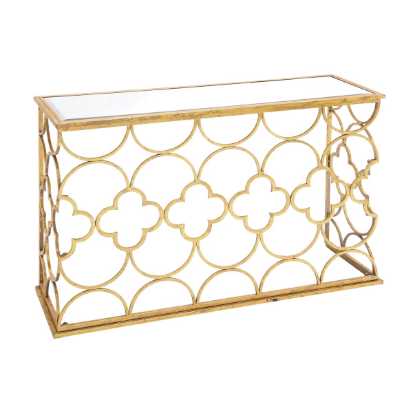 604252 Gold Glam Metal Console Table 8