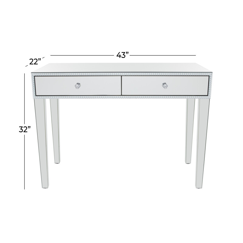 604424 Silver Wood Glam Console Table 8