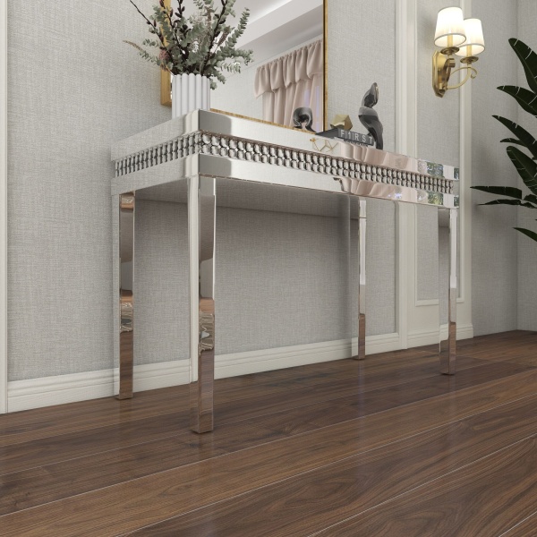 604425 Silver Wood Glam Console Table 1
