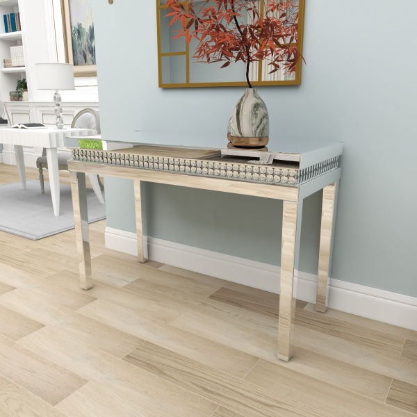 604425 Silver Wood Glam Console Table 4