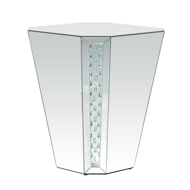 604426 Silver Wood Glam Accent Table 7