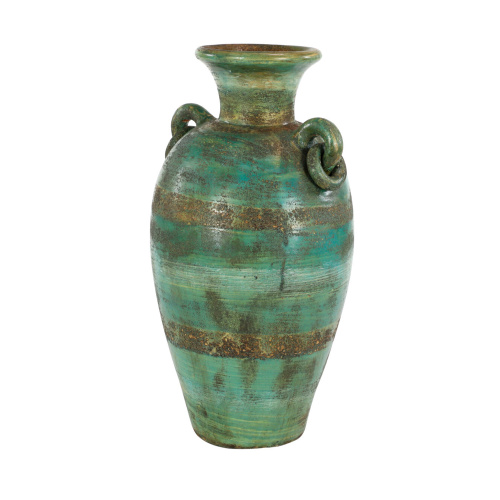 Green Ceramic Rustic Vase, 23