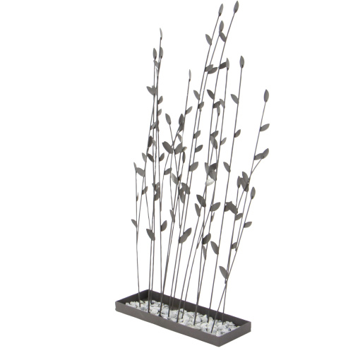 604497 Black Metal Contemporary Decorative Plant Sculpture 5