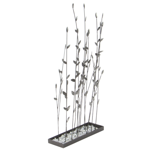 604497 Black Metal Contemporary Decorative Plant Sculpture 7