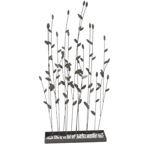 604497 Black Metal Contemporary Decorative Plant Sculpture 8