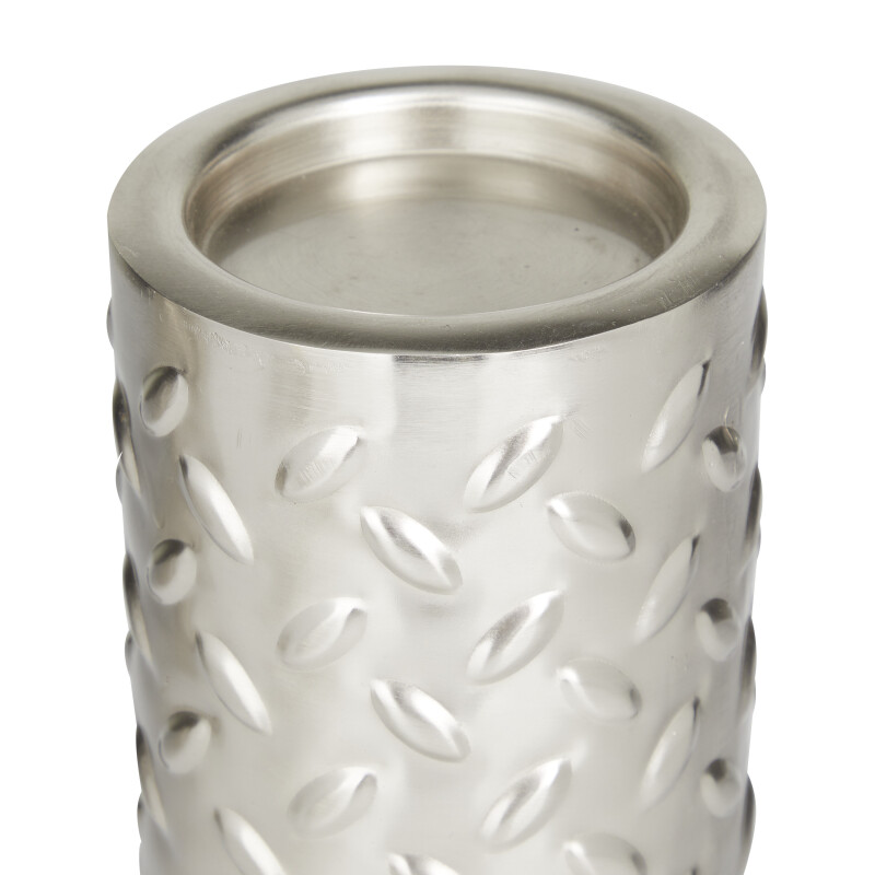604598 Silver Metal Contemporary Candle Holder 7