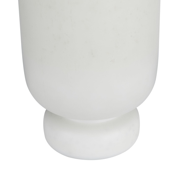604952 White Gold Set Of 3 White Glass Glam Candle Holder 3
