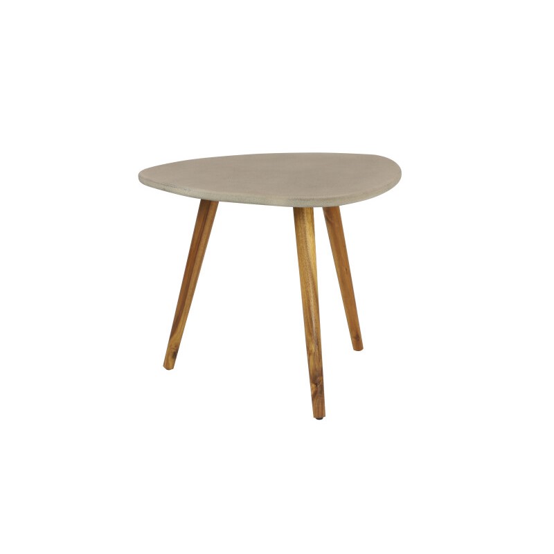 604988 Grey Brown Grey Resin Modern Outdoor Accent Table 9