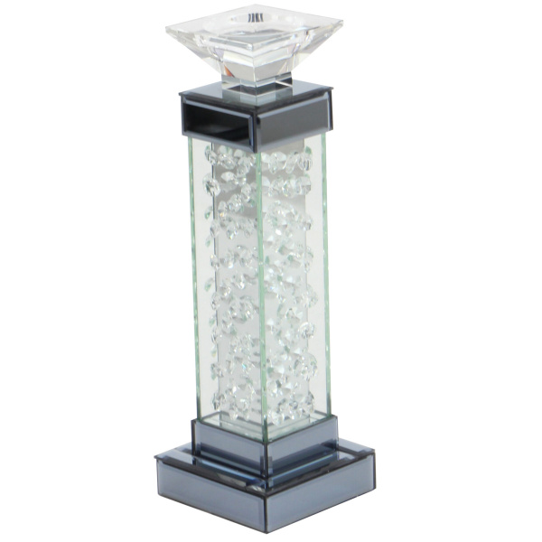 605149 Clear Glass Glam Candlestick Holders 4