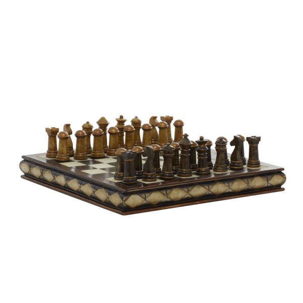 605300 Gold Dark Brown Polystone Traditional Game 5