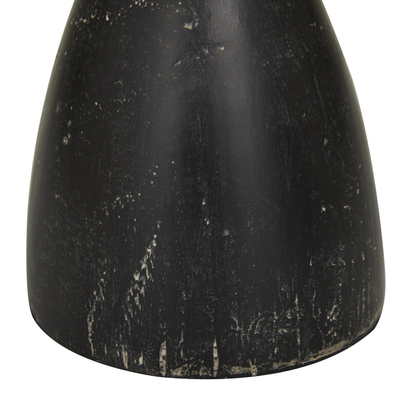 605316 Black Black Wood Traditional Candle Holder Set Of 3 6 5 4 H 10
