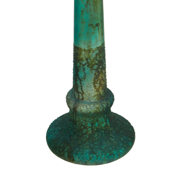 605410 Set Of 3 Green Glass Vintage Candle Holder 4
