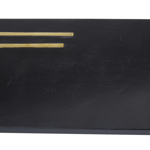 605487 Gold Set Of 2 Black Marble Contemporary Tray 3