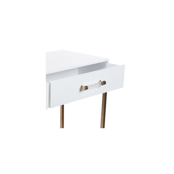 605513 Gold White Glam Metal Console Table 13