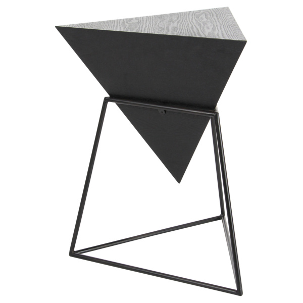 605620 Black Grey Metal And Wood Modern Accent Table 2