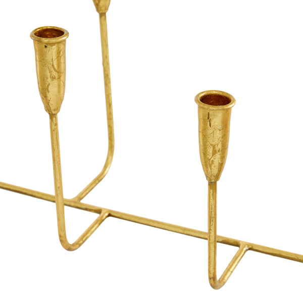 605700 Cosmoliving By Cosmopolitan Gold Metal Contemporary Candlestick Holders 3