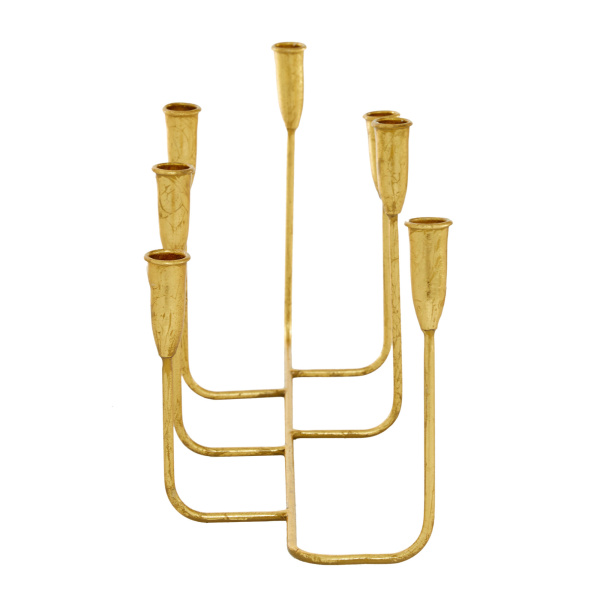 605700 Cosmoliving By Cosmopolitan Gold Metal Contemporary Candlestick Holders 4