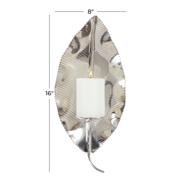 606103 Silver Stainless Steel Wall Sconce 1