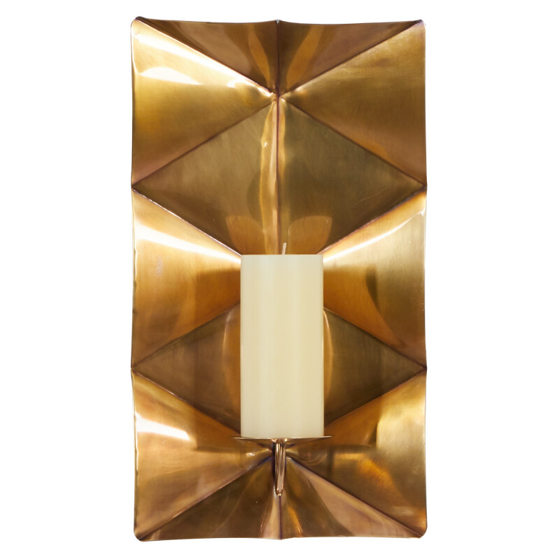 606104 Gold Stainless Steel Wall Sconce, 18" x 10" x 6"