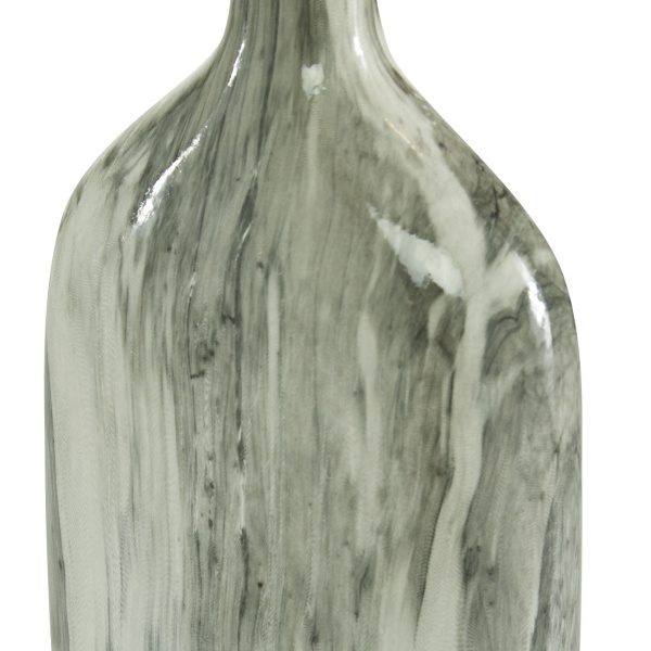 606481 White Set Of 3 Grey Stoneware Contemporary Vase 11