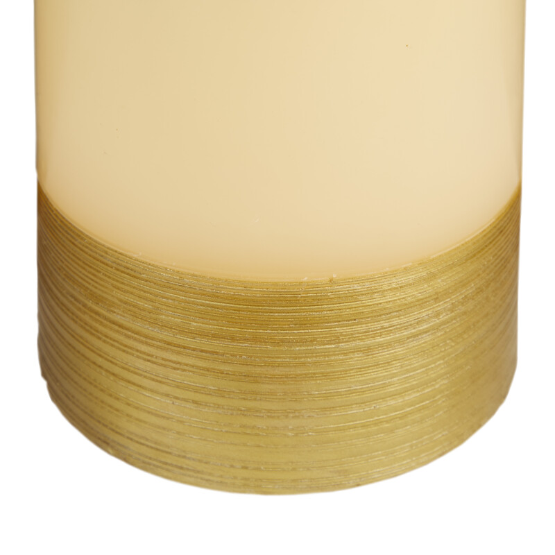 606618 White White Wax Traditional Flameless Candle 6 X 6 X 8 10