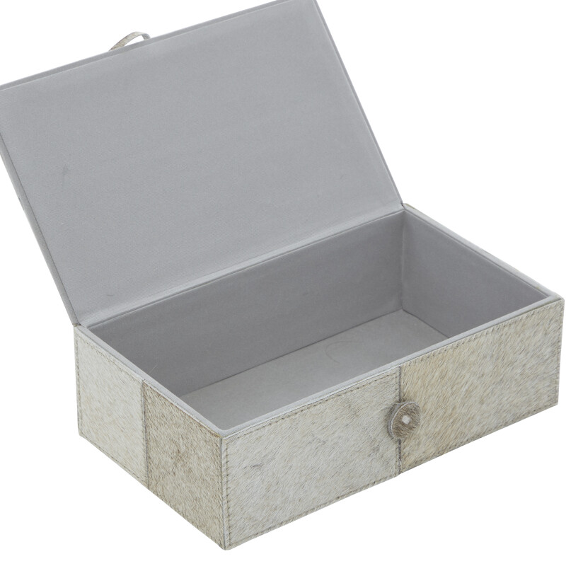 606751 Set Of 2 Grey Leather Eclectic Box 4