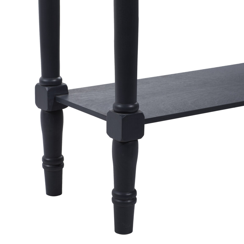 606803 Black Traditional Wood Console Table 3