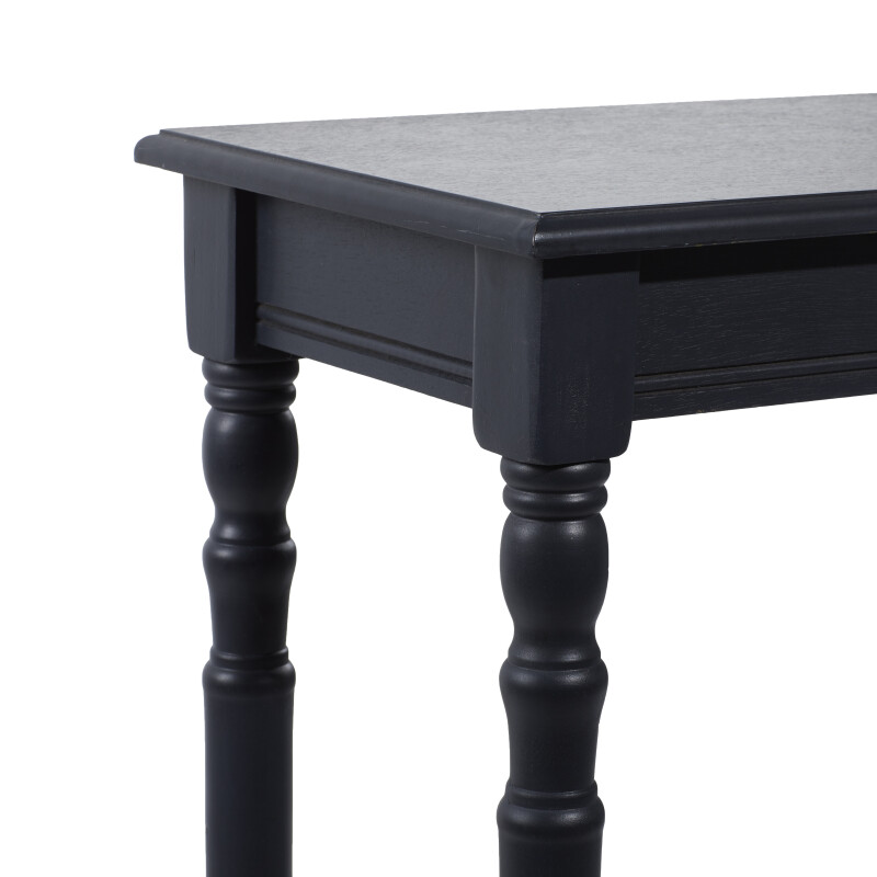 606803 Black Traditional Wood Console Table 4