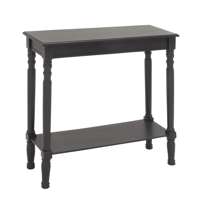 606803 Black Traditional Wood Console Table 5