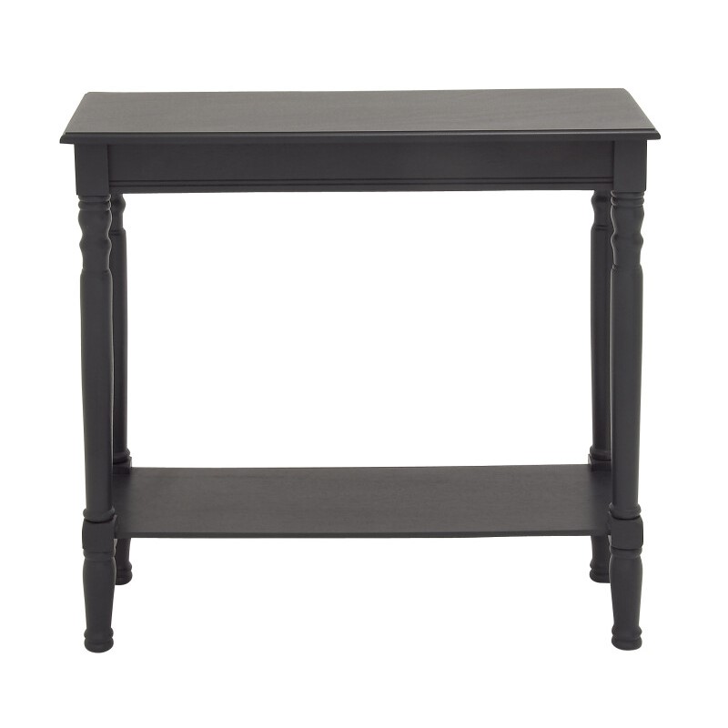 Black Traditional Wood Console Table, 32" x 32"
