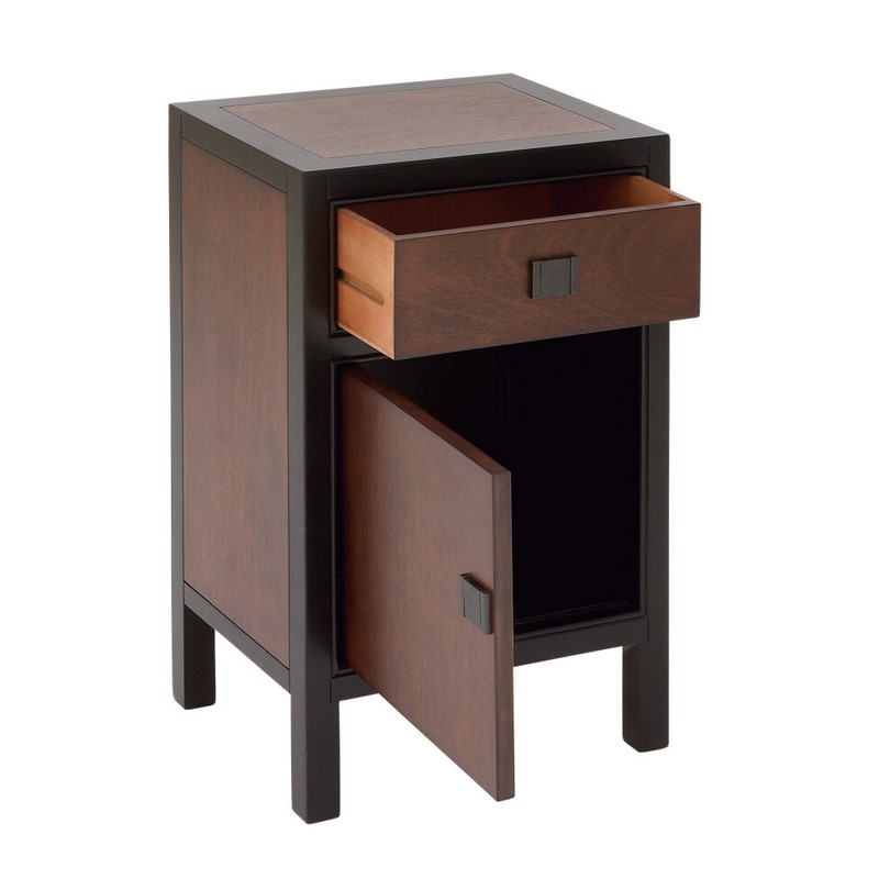 606809 Dark Brown Wood Contemporary Cabinet 10