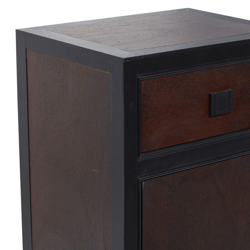 606809 Dark Brown Wood Contemporary Cabinet 6