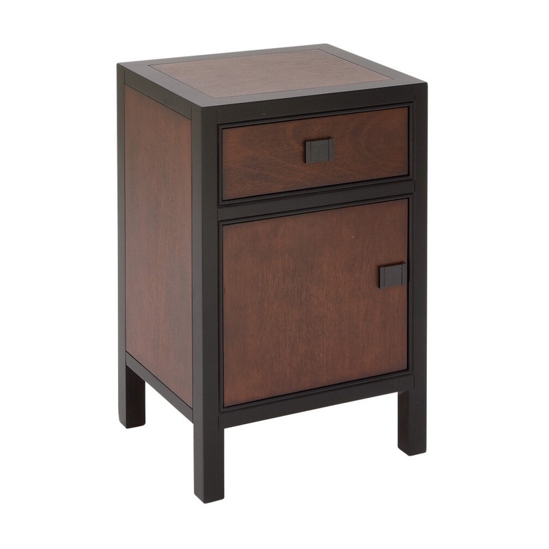 606809 Dark Brown Wood Contemporary Cabinet 8