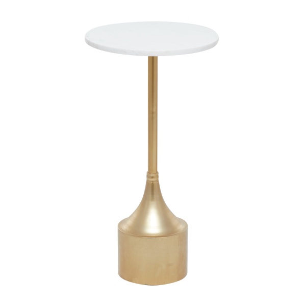 607094 White Gold Metal Contemporary Accent Table 5