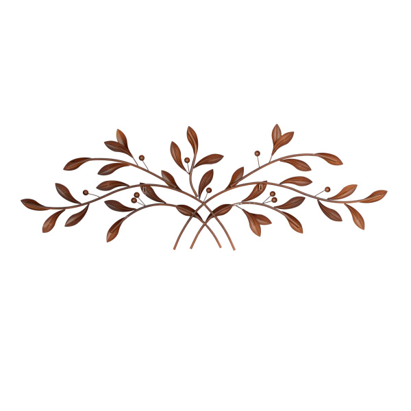 607140 Brown Metal Traditional Floral Wall Decor 2