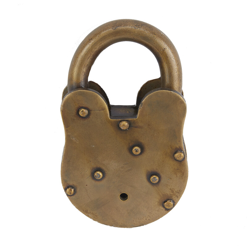 610209 Brass Brass Metal Vintage Lock And Key 4 X 2 X 6 17