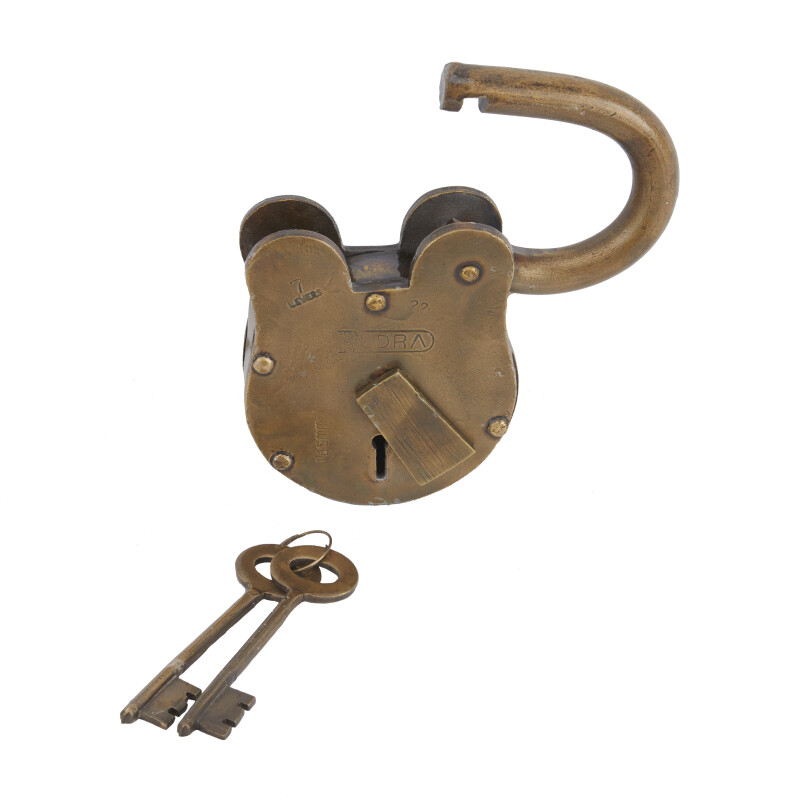 610209 Brass Brass Metal Vintage Lock And Key 4 X 2 X 6 3