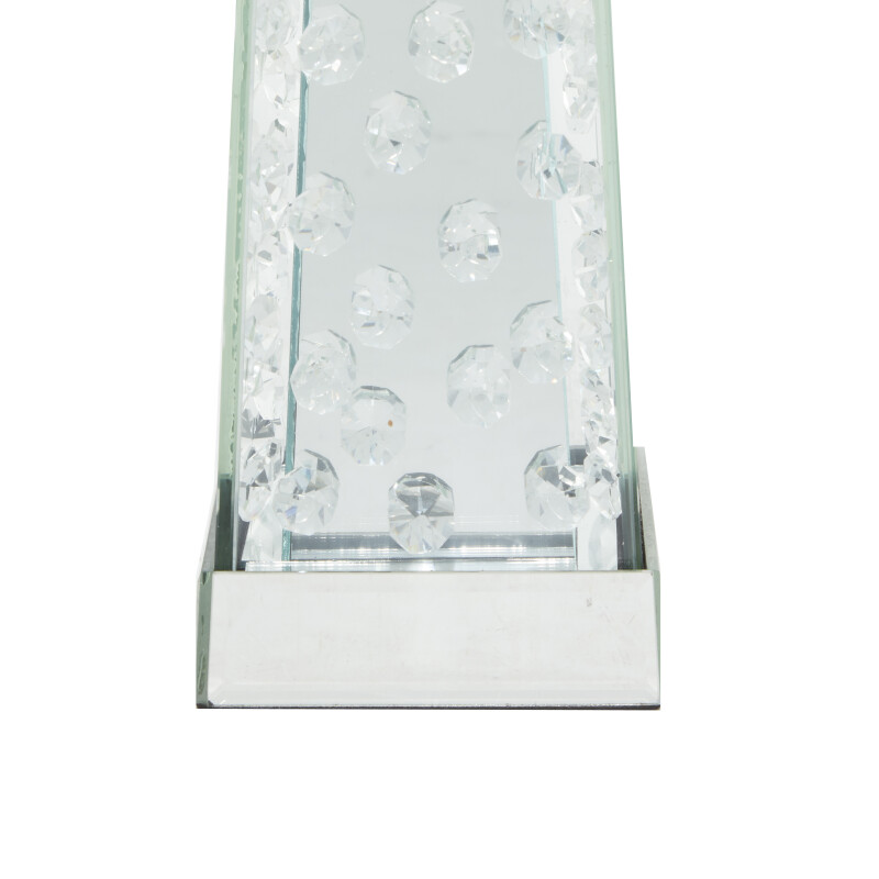 610275 Clear Clear Glass Glam Candle Holder 4 X 4 X 14 10