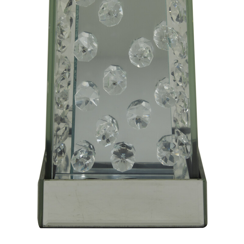 610276 Clear Clear Glass Glam Candle Holder 4 X 4 X 18 11