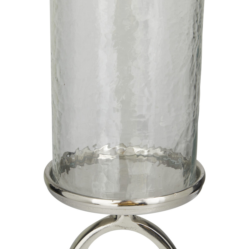 UMA 600077 Silver Aluminum Contemporary Candle Holder 5