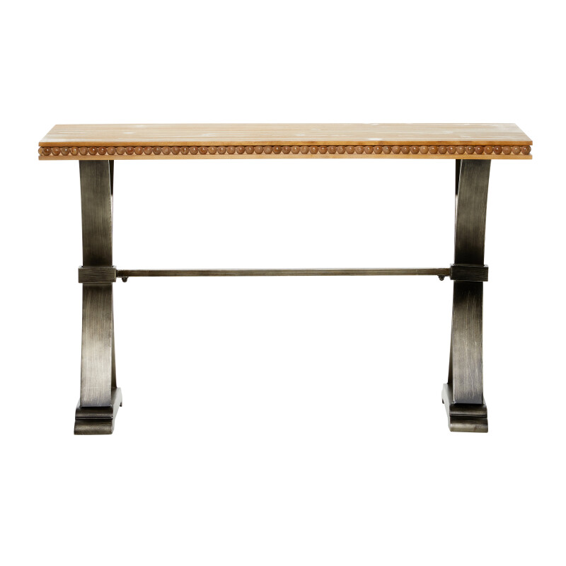 UMA 600100 Brown Industrial Wood Console Table 4