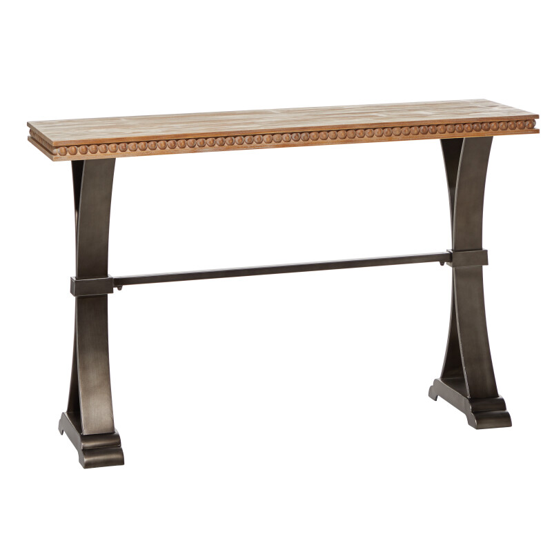 600100 Brown Industrial Wood Console Table, 31" x 51"