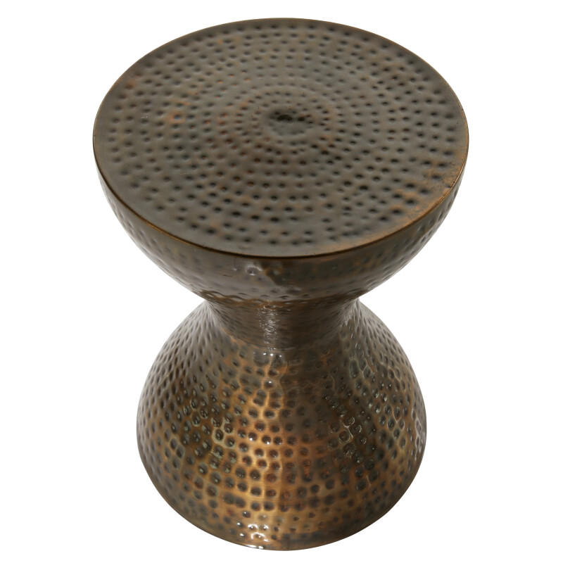 UMA 600333 Bronze Metal Industrial Accent Table 6
