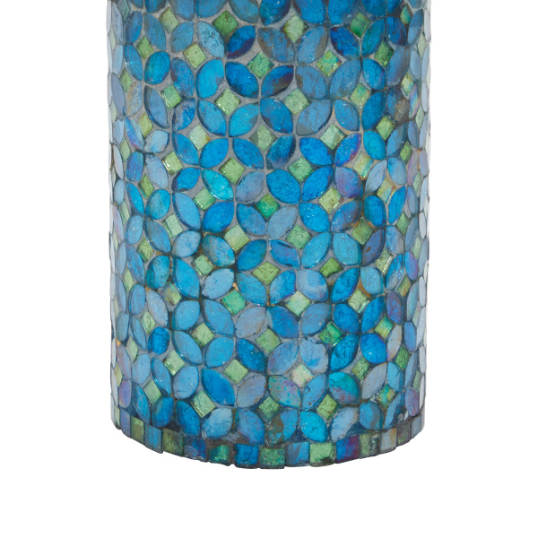 Uma 600513 Set Of 3 Turquoise Metal Glam Candle Holder 8