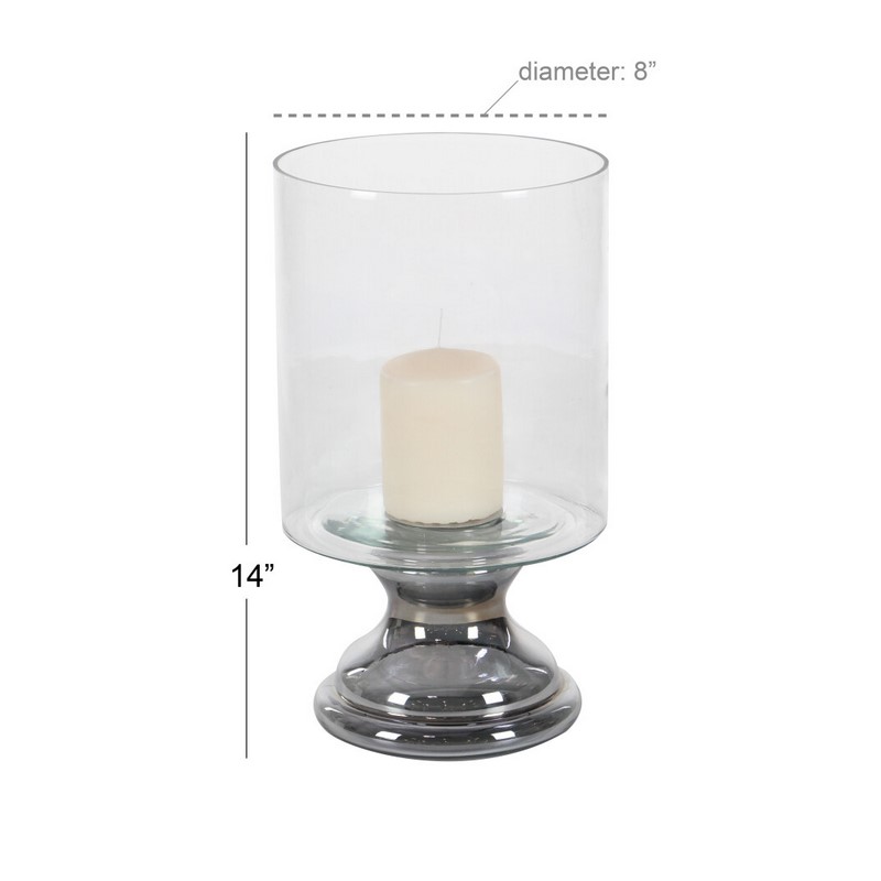 UMA 600580 Clear Glass Traditional Candle Holder 2