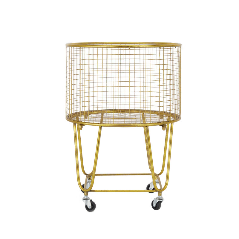 UMA 601057 Gold Metal Glam Storage Cart 3