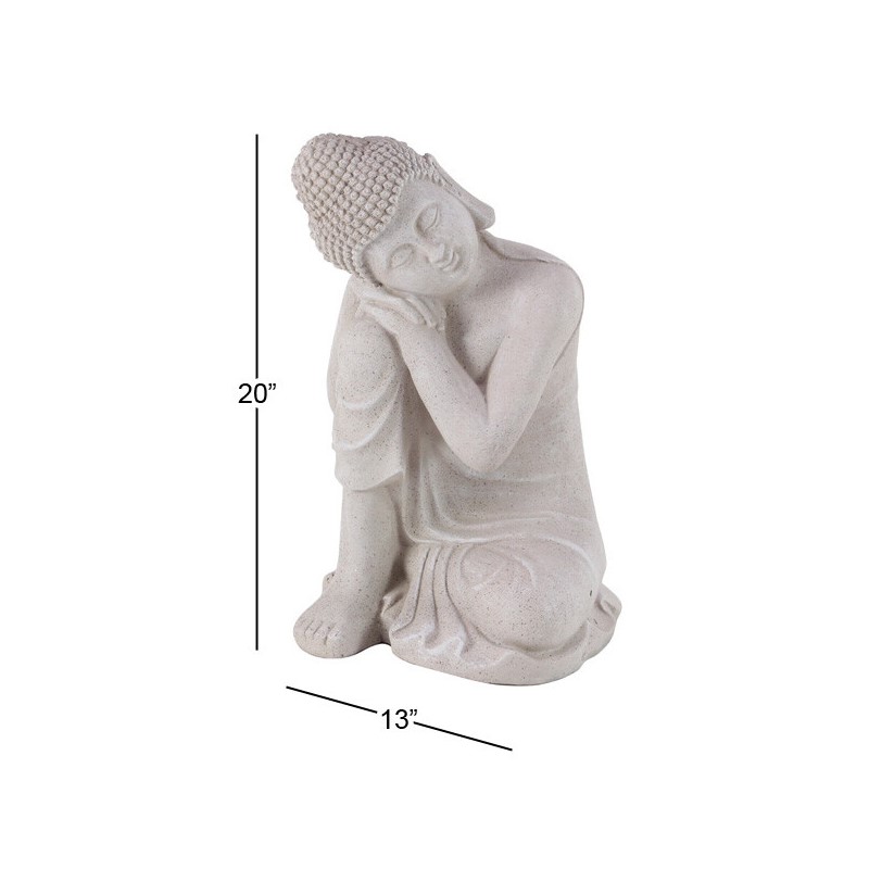 UMA 601331 Grey Magnesium Ide Buddha Garden Sculpture 2