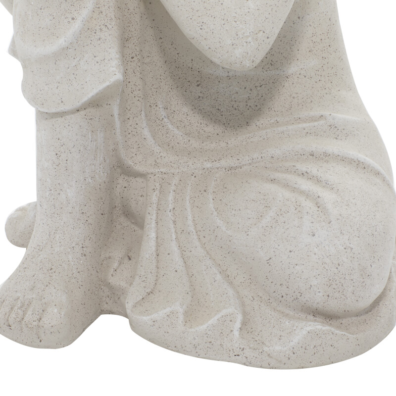 UMA 601331 Grey Magnesium Ide Buddha Garden Sculpture 3