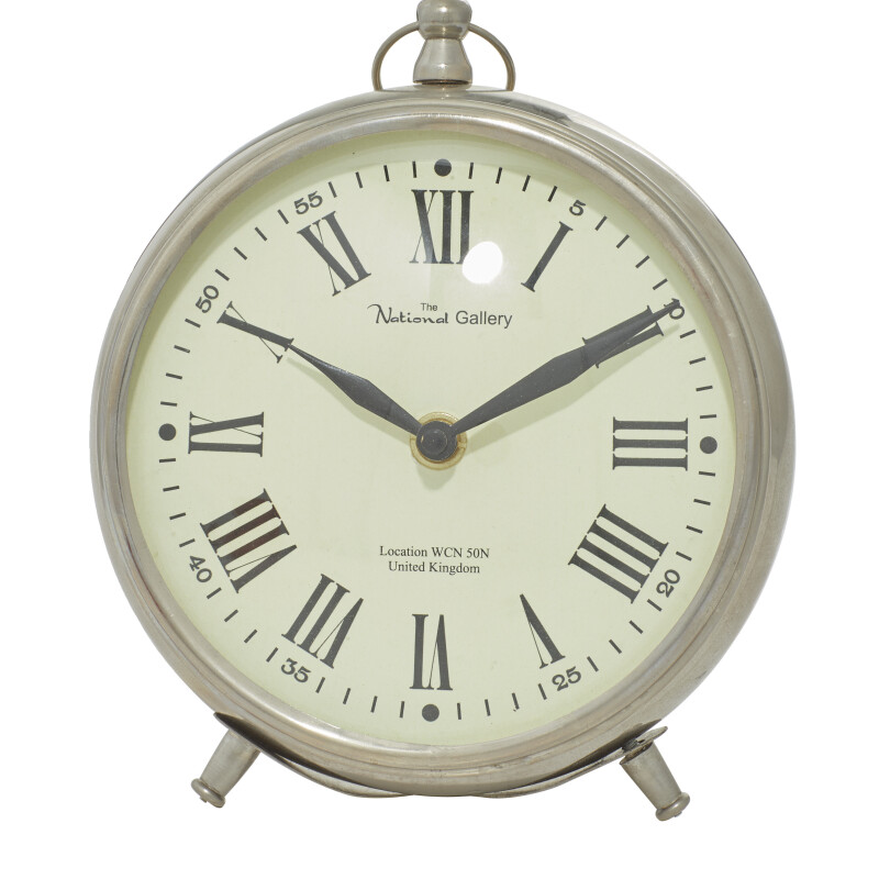 UMA 601734 Silver Stainless Steel and Aluminum Clock 3