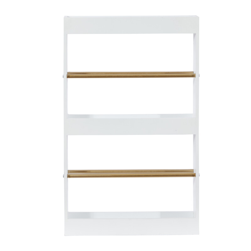 UMA 602374 White Wood Glam Wall Shelves 7